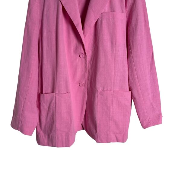 Storets Brianna Pink Oversized Blazer Jacket Size Medium - Picture 13 of 16